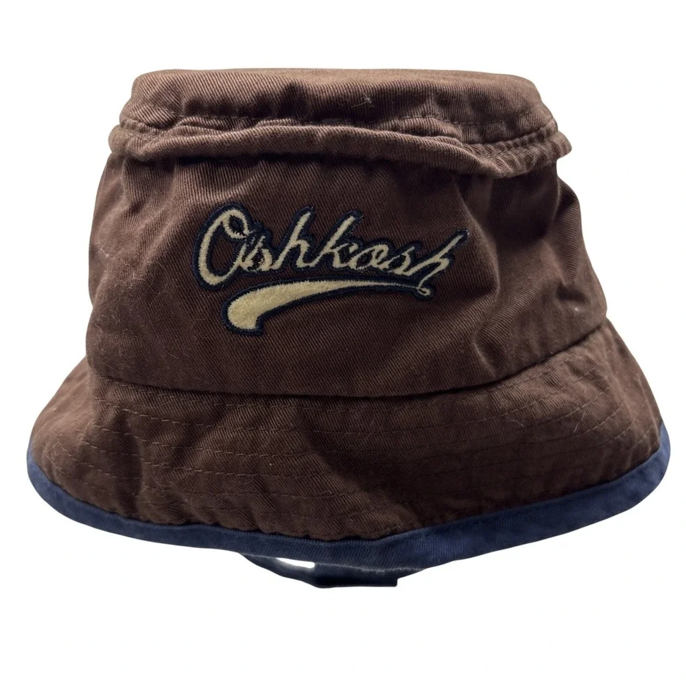 Oshkosh Cute Lightweight Nylon Brown Bucket Hat size 0/3-6/9M